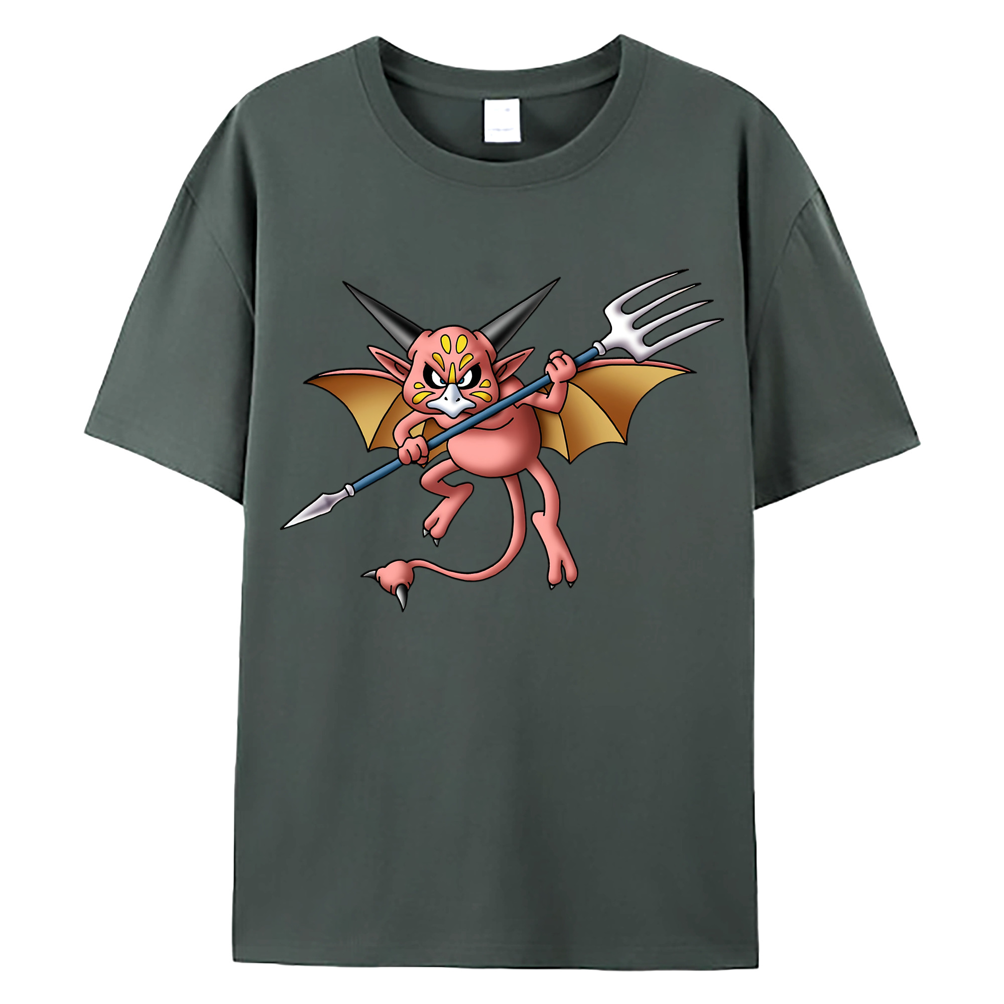 （画像用） ドラゴンクエスト Doragon Kuesuto Dragon Quest 綿100％ メンズ半袖Tシャツ｜肌触りやわらか＆通気性